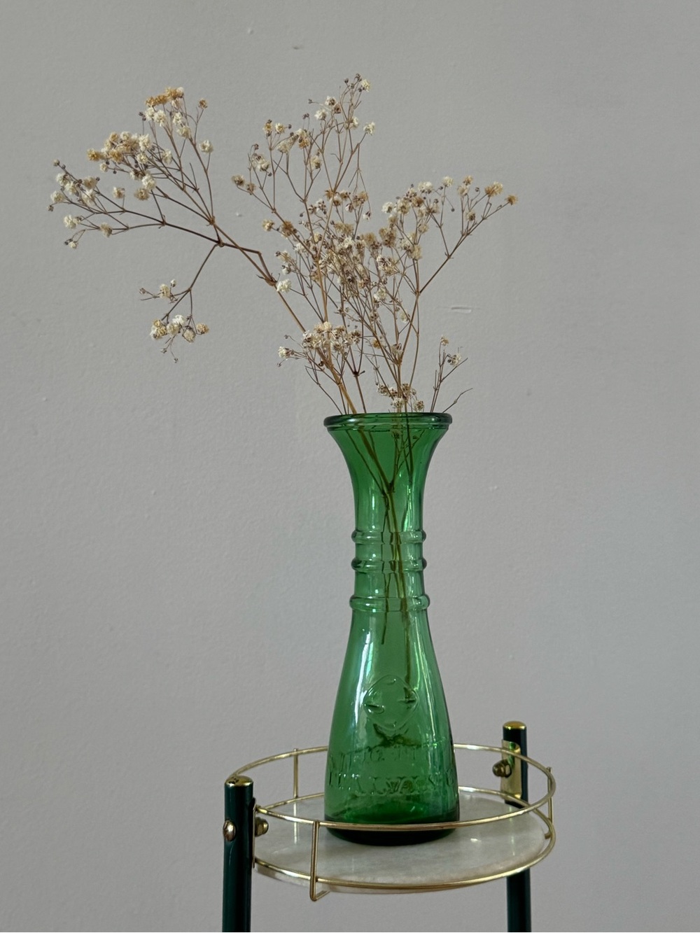 Green Glass Bud Vase - Brand Unspecified